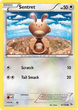 Sentret 81/106 - XY  Flashfire Reverse Holofoil