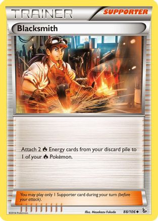 Blacksmith 88/106 - XY  Flashfire Reverse Holofoil