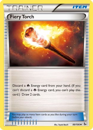 Fiery Torch 89/106 - XY  Flashfire Reverse Holofoil