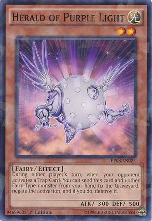 Herald of Purple Light (Shatterfoil) (BP03-EN023) - Battle Pack 3: Monster League 1st Edition