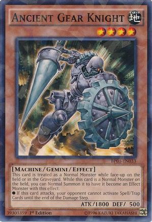 Ancient Gear Knight (Shatterfoil) - BP03-EN033 - Battle Pack 3: Monster League 1st Edition