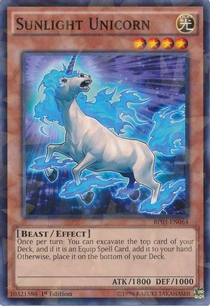 Sunlight Unicorn (Shatterfoil) (BP03-EN064) - Battle Pack 3: Monster League 1st Edition