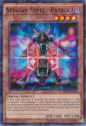 Stygian Street Patrol (Shatterfoil) (BP03-EN078) - Battle Pack 3: Monster League 1st Edition