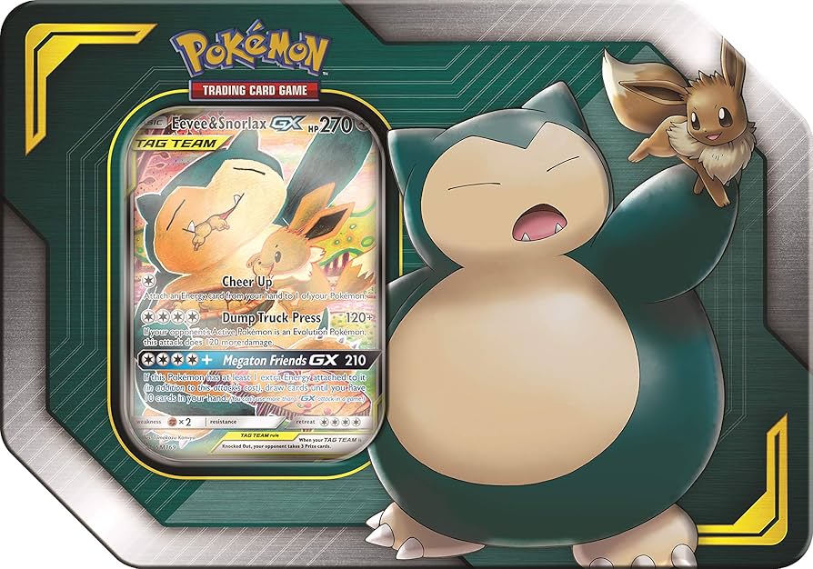 Pokemon Eevee & Snorlax GX Tin Sealed (w)
