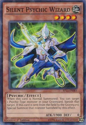 Silent Psychic Wizard (Shatterfoil) (BP03-EN084) - Battle Pack 3: Monster League 1st Edition