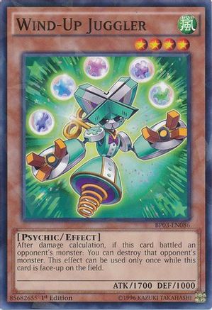 Wind-Up Juggler (Shatterfoil) (BP03-EN086) - Battle Pack 3: Monster League 1st Edition