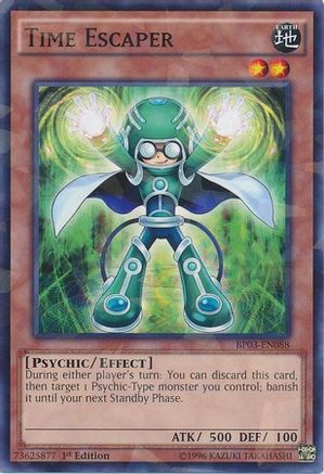 Time Escaper (Shatterfoil) (BP03-EN088) - Battle Pack 3: Monster League 1st Edition