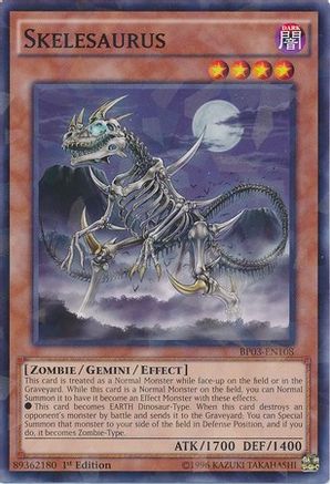 Skelesaurus (Shatterfoil) (BP03-EN108) - Battle Pack 3: Monster League 1st Edition