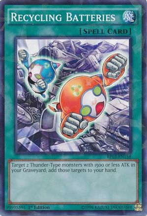 Recycling Batteries (Shatterfoil) (BP03-EN158) - Battle Pack 3: Monster League 1st Edition