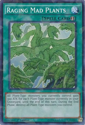 Raging Mad Plants (Shatterfoil) (BP03-EN165) - Battle Pack 3: Monster League 1st Edition