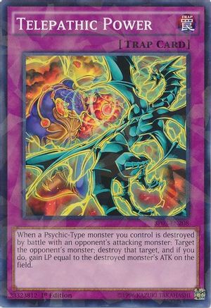 Telepathic Power (Shatterfoil) (BP03-EN208) - Battle Pack 3: Monster League 1st Edition