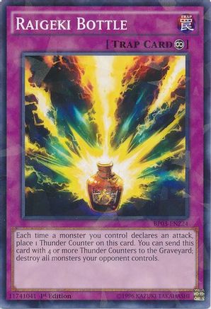 Raigeki Bottle (Shatterfoil) (BP03-EN224) - Battle Pack 3: Monster League 1st Edition