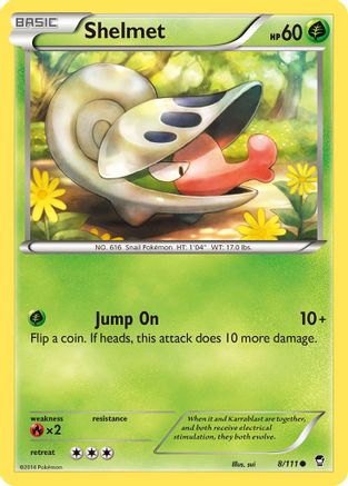 Shelmet 8/111 - XY  Furious Fists Reverse Holofoil