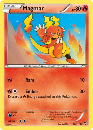 Magmar 10/111 - Furious Fists Reverse Holofoil