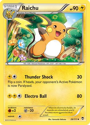 Raichu 28/111 - Furious Fists