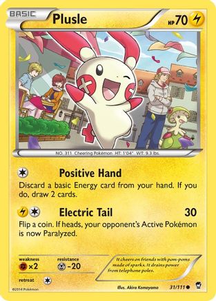 Plusle 31/111 - Furious Fists Reverse Holofoil