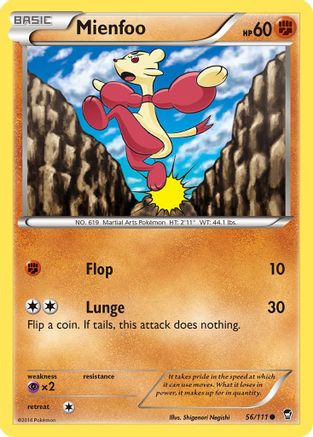 Mienfoo 56/111 - XY  Furious Fists