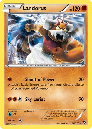 Landorus 58/111 - XY  Furious Fists Reverse Holofoil