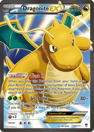 Dragonite EX (108 Full Art) 108/111 - Furious Fists Holofoil