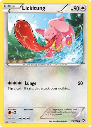 Lickitung 78/111 - XY  Furious Fists Reverse Holofoil