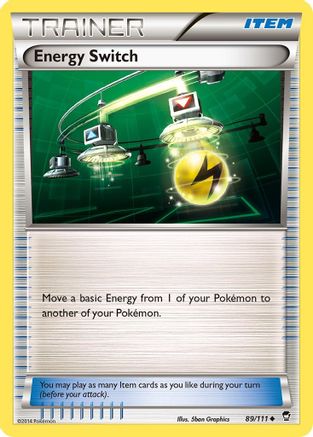 Energy Switch 89/111 - XY  Furious Fists Reverse Holofoil
