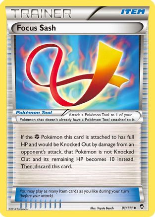 Focus Sash 91/111 - XY  Furious Fists