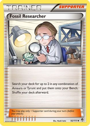 Fossil Researcher 92/111 - XY  Furious Fists