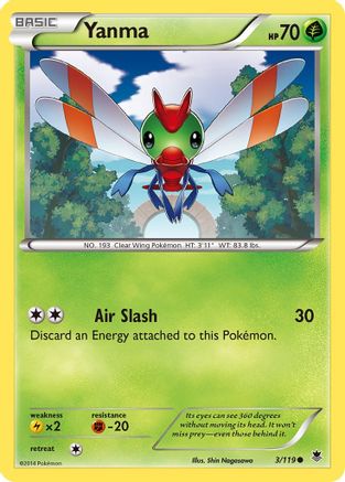 Yanma 3/119 - XY  Phantom Forces Reverse Holofoil