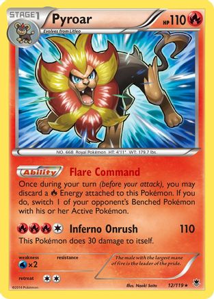 Pyroar 12/119 - Phantom Forces Holofoil