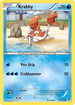 Krabby 13/119 - Phantom Forces Reverse Holofoil