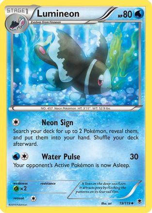 Lumineon 19/119 - Phantom Forces Reverse Holofoil