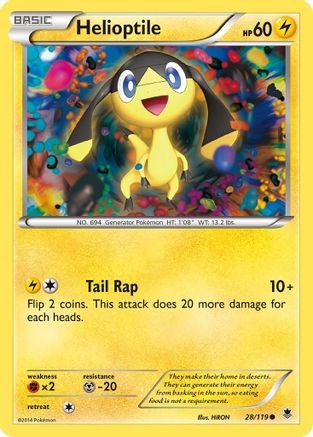 Helioptile (28) 28/119 - XY  Phantom Forces Reverse Holofoil