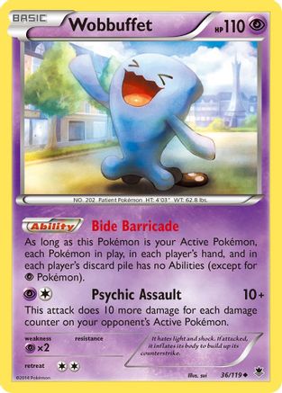 Wobbuffet 36/119 - XY  Phantom Forces