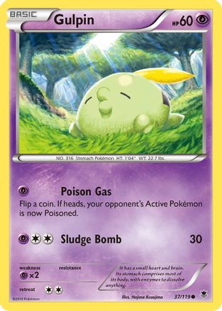 Gulpin 37/119 - Phantom Forces Reverse Holofoil