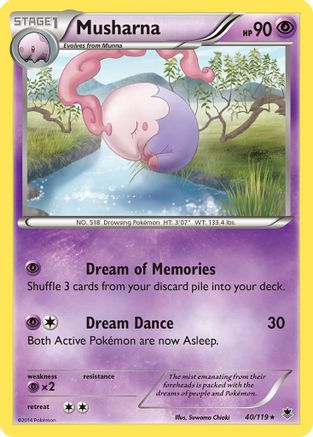 Musharna 40/119 - Phantom Forces Reverse Holofoil