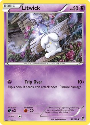 Litwick 41/119 - XY  Phantom Forces Reverse Holofoil
