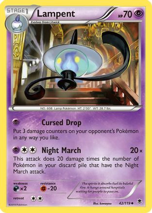 Lampent 42/119 - Phantom Forces Reverse Holofoil