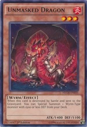 Unmasked Dragon (NECH-EN035) - The New Challengers 1st Edition