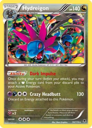 Hydreigon 74/119 - Phantom Forces Reverse Holofoil