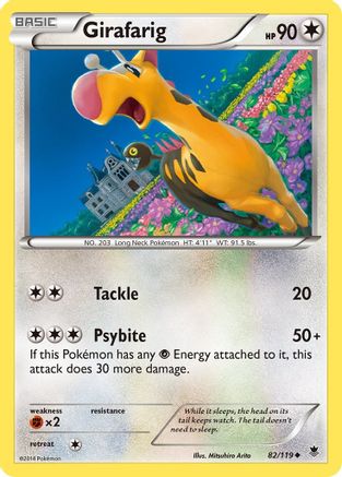 Girafarig 82/119 - XY  Phantom Forces Reverse Holofoil