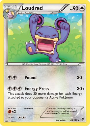 Loudred 84/119 - Phantom Forces Reverse Holofoil