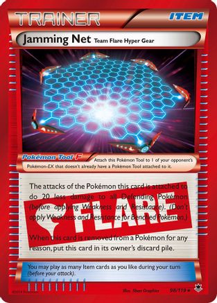 Jamming Net Team Flare Hyper Gear 98/119 - Phantom Forces Holofoil