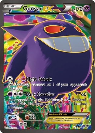 Gengar EX (114 Full Art) 114/119 - Phantom Forces Holofoil