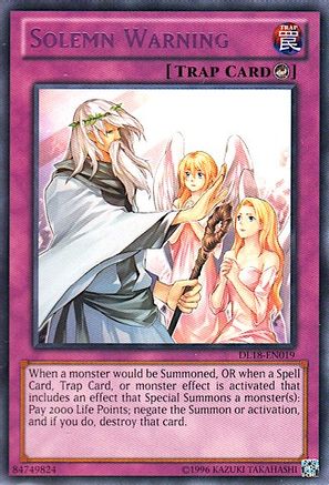 Solemn Warning (Purple) (DL18-EN019) - Duelist League Promo Unlimited