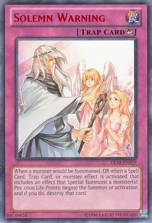 Solemn Warning (Red) (DL18-EN019) - Duelist League Promo Unlimited