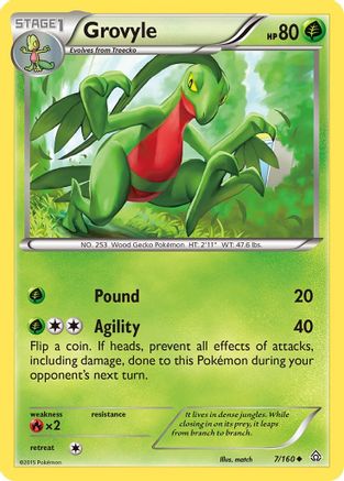 Grovyle 7/160 - Primal Clash Reverse Holofoil