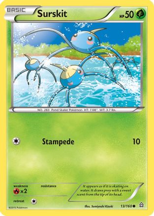 Surskit 13/160 - XY  Primal Clash Reverse Holofoil