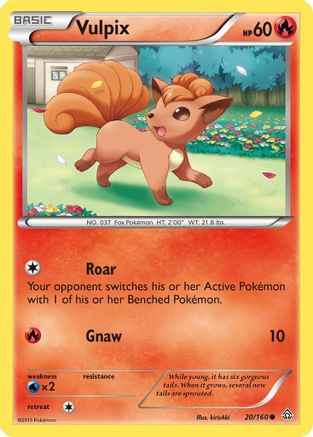 Vulpix 20/160 - XY  Primal Clash Reverse Holofoil
