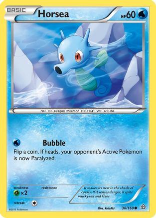 Horsea 30/160 - XY  Primal Clash Reverse Holofoil