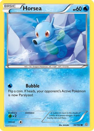 Horsea 30/160 - Primal Clash Reverse Holofoil